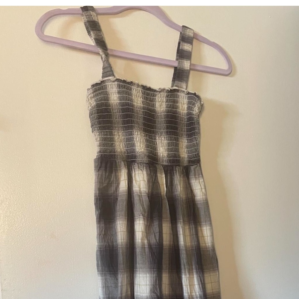 PLAID LONG DRESS.